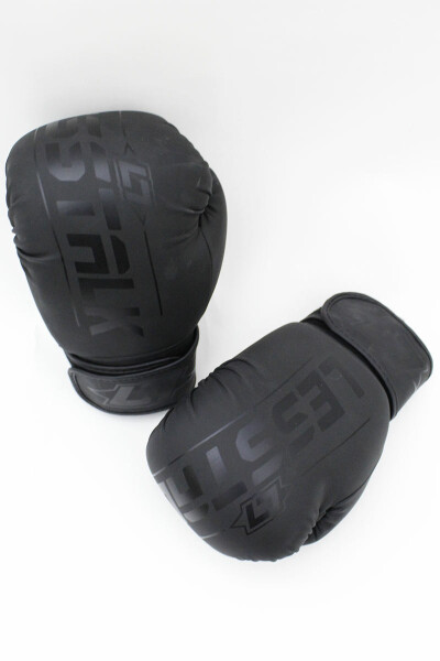 Less Talk Athletics Boxing Gloves Vegan Black