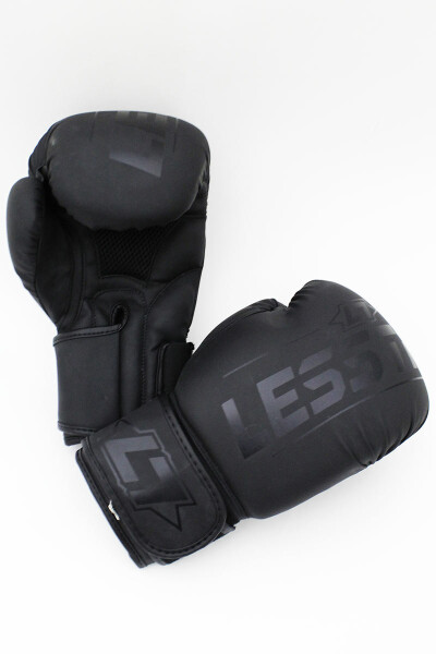 Less Talk Athletics Boxing Gloves Vegan Black