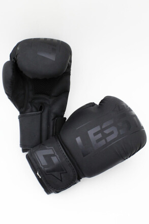 Less Talk Athletics Boxing Gloves Vegan Black