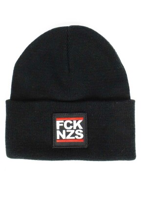 True Rebel Beanie FCK NZS Black