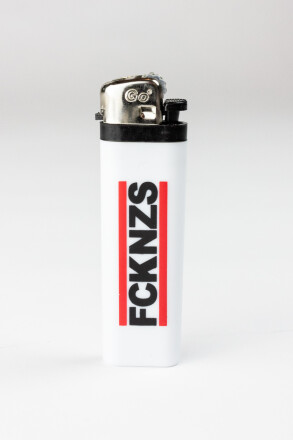 True Rebel Lighter FCK NZS BIC Slim White
